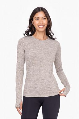 Active Long Sleeve Pullover with Thumb Holes