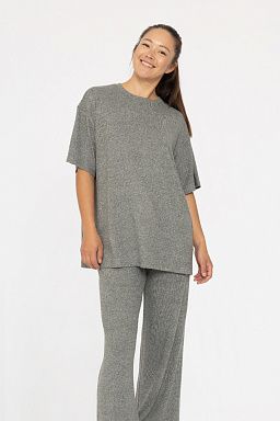 Brushed Hacci Oversized Boyfriend Urban grey