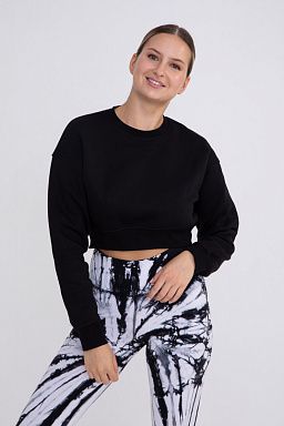 Cropped Fleece Sweatshirt