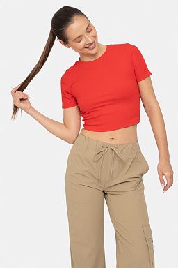 Essential Micro-Ribbed Athleisure Baby Cherry