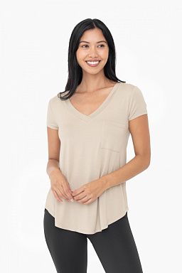 Longline Deep V-Neck Pocket