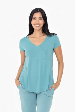 Longline Deep V-Neck Pocket