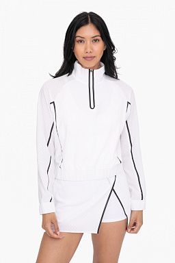 Mock Neck Half Zip Tennis Jacket