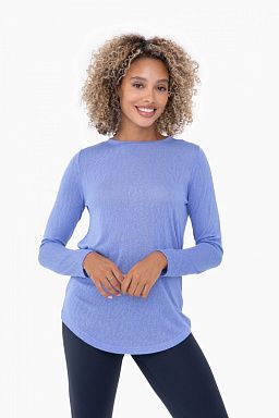 Modal-Blend Crew Neck Long Sleeve Tee