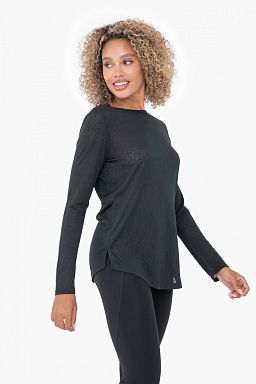 Modal-Blend Crew Neck Long Sleeve Tee