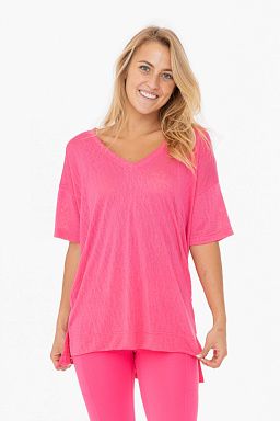 Modal Blend Hi-Lo V-Neck