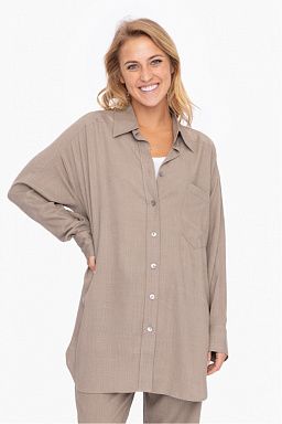 Oversized Long Sleeve Resort Button Down Shirt