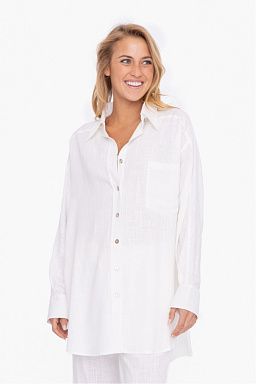 Oversized Long Sleeve Resort Button Down Shirt