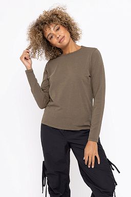 Pima Bliss Boyfriend Long Sleeve Ivy green