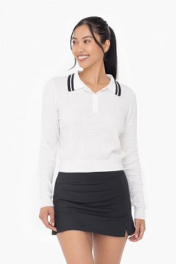 Retro Stripe Jacquard Knit Collared Sweater