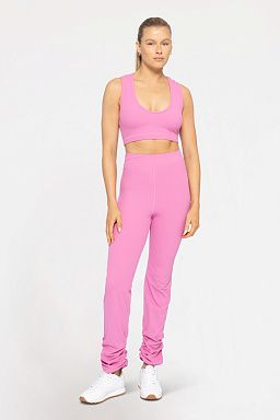 RIBBED V-NECK & Active Fuschia set