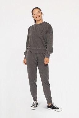 Sweater & Burned Out Fleece Black set